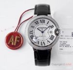 AF Factory Swiss Made Cartier Ballon Bleu De 42 Watch in Double-row Dimaond Case